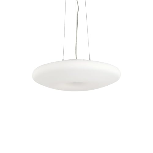 Ideal Lux Glory SP3 D40 Lampada a Sospensione E27, Bianco