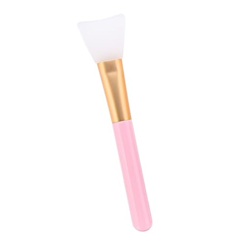 EXAOMBLE Brocha de Maquillaje Fácil de Enjuagar Mango de Madera Color Aleatorio de Silicona No Mancha para Mujer Adecuado para Base y Uso Facial Diario