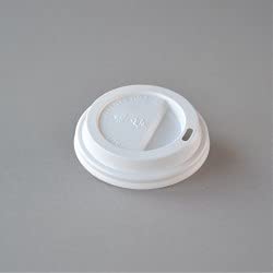 Lot de 1000 couvercles pour gobelets à café à emporter - Diamètre : 80 mm - 200/300 ml - Pour gobelets en carton - Blanc