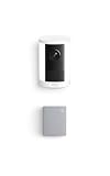 Ring Spotlight Cam, Battery (newest model), White with Chime (3rd Gen)