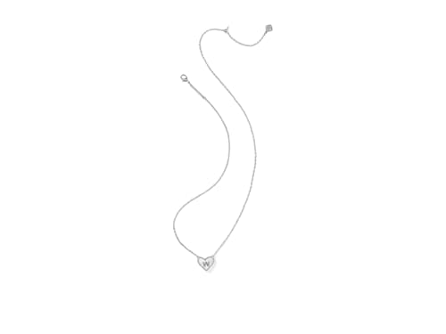 Kendra Scott Womens Heart Letter W Short Pendant Necklace Silver Ivory Mother Of Pearl One Size One Size3