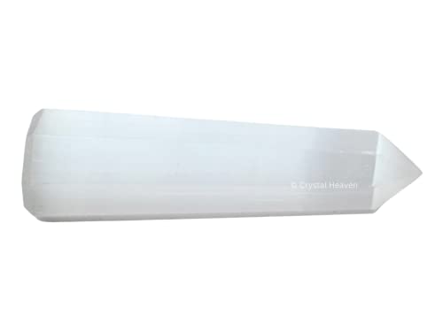 Image of Certified Selenite Crystal Tower Obelisk Point For Chakra