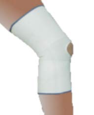Alpha Medical Slip On Open Patella Elastic Support Knee Brace - Knee Stabilizer Support Compression Knee Pain Relief Small White
