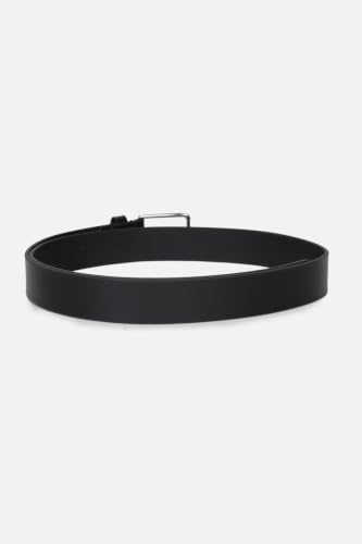 Image of Louis Philippe Men's 100% Italian Leather Shiny Nickel Buckle Formal Profile Belt
