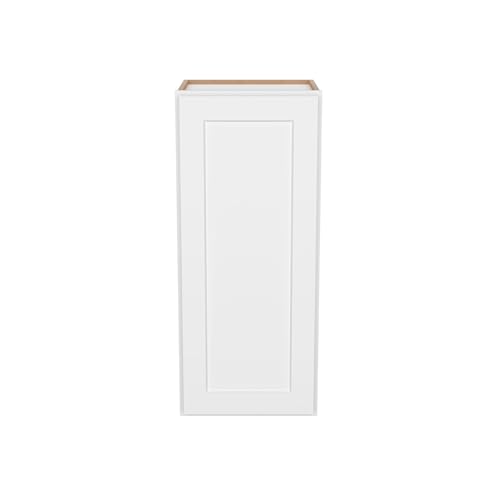 Image of Furinno Shaker Wall Kitchen Cabinet 1-Door-2 Shelves, Ready to Assemble, 12 D x 15 W x 36 H, White