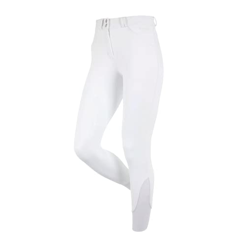 LeMieux Drytex Knee Grip Waterproof Breeches for Women - Equestrian Pants for Horseback Riding - Ladies’ Jodhpur Riding Pants (White/US12)