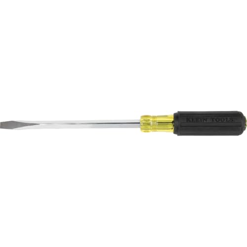 Klein Tools 600-8 Flathead Screwdriver with 3/8-Inch Keystone Tip Made in USA 8-Inch Heavy Duty Square Shank
