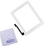 Touch Screen Digitizer Assembly for White iPad 3 Model A1416, A1403, A1430 + Home Button Camera Holder + Pre-Installed Adhesive with Tools
