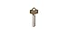 BEST Access Systems 1A1Q1KS208KS800 Standard Blank Q Keyway, Nickle Silver