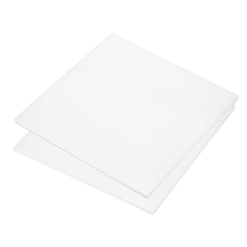 Image of 2pcs 6 x 6 Inch UHMW Polyethylene Sheets, 5 /32 Inch Thick Ultra High Molecular Weight White Plastic Sheet [for Home, Industrial]