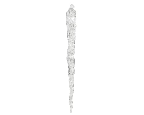 Christbaumschmuck Kunststoff 18,5cm - Eiszapfen Figur zum Aufhängen -...