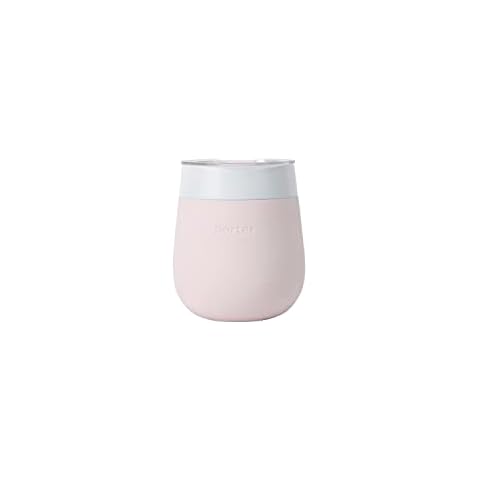 W&P Porter Insulated Glass 11 oz | No Metallic Aftertaste Ceramic Coated for Beer, Wine, Cocktails, Coffee, & Tea | Wide Mouth Vacuum Insulated | Dishwasher Safe, Blush Cover