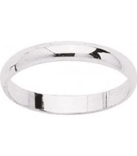 Alliance Mariage Amira Or Blanc une bague anti rayures et confortable en 9 carats taille 56