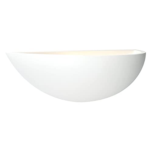 Image of Saxby Mini Crescent 40W White Plaster Modern Indoor Decorative Wall Light