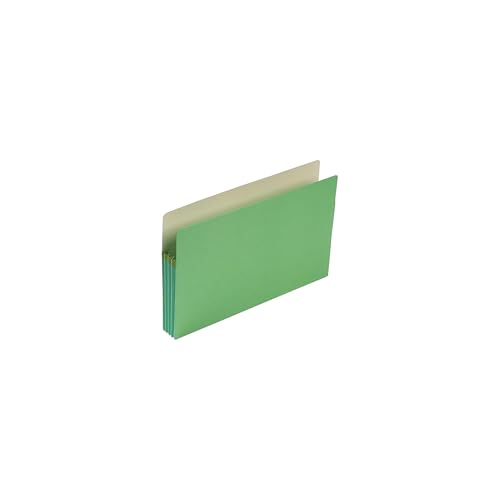 Rangement plastique Smead Letter vert avec soufflet large pour archives professionnelles