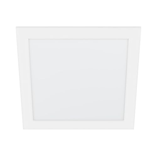 Eglo Piglionasso Lámpara cuadrada de techo, lámpara de cocina, lámpara de oficina, color blanco neutro, largo x ancho 45 cm