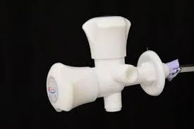 Plastic 2 Way Angle Water Tap (Size-15mm), Pack 1