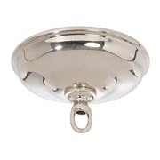 Image of B&P Lamp Solid Brass Ceiling Light Canopy Plate (Nickel Plated Shown), 5 1 /2 Inch Diameter