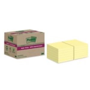 Haftnotizen 3M Post-it 622, recycelt, 76x76mm, 70 Blatt, gelb, 12 Stück