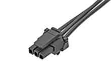 Molex/Waldom, 145132-0301, Micro-Fit TPA-to-Micro-Fit TPA Off-The-Shelf (OTS) Cable Assembly - Single Row - 150.00mm Length - 3 Circuits - Black. (75 Item/s)