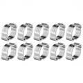 Ouitble Two Ear Hose Clamp,0Pcs 5~23mm Galvanized Stainless Steel Two Ear Hose Clips Fit for Fuller Gasoline Hose - Image 4