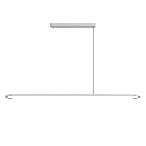 Suspension rectangulaire métal luminaire suspendu moderne blanc froid 6000K