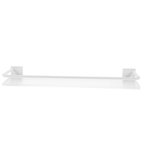 Étagère murale salle de bain blanche acrylique support suspendu sans perçage robuste - 2