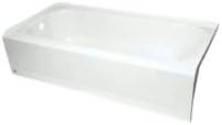 Bootz 011-2394-RH 60"x30" Right Hand Raised Base Enameled Bath Tub - White