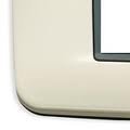  Vimar Serie Eikon – Placca Round 4 Modulo metallo verniciato bianco