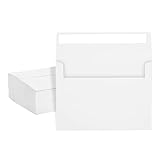 Pipilo Press 200 Wedding Envelopes - 7 x 5 In White A7 Square Flap Peel & Press, Pack of 200 - Invitation & Thank You Card Envelopes for Wedding - Birthday & Anniversary