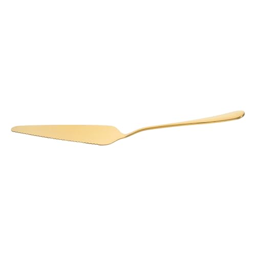 NUOBESTY Pelle à Gâteau Dentelée en Acier Inoxydable 304 Dorée Outil de Pâtisserie pour Pizza Fromage et Crème Ustensile la Cuisine Professionnel pour Mariage et Fête Finition Miroir