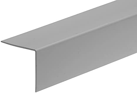 Dark Grey Plastic PVC Corner 90 Degree Angle Trim Wall Corner Guard Edge Protector Waterproof Profile (Corner Angle 1-1/2" x 1-1/2", 8-1/2')
