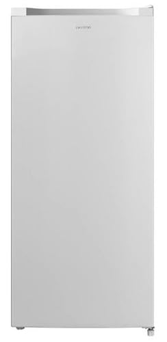 INFINITON CV-A125B - Congelador Vertical, 140 litros, 125 cm de Altura, Cíclico, 4 cajones + 1 compartimiento Flap, Regulación en Altura, Puerta Reversible, E, Blanco