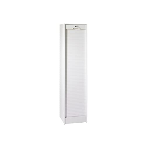 Tousmesmeubles Classeur à Rideau Taille XL - KLASS : Blanc - L 42 x l 44 x H 173 cm - Neuf