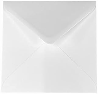 DJP 6x6" Square Creased Blank White Smooth Cards & Envelopes - Pack of 50