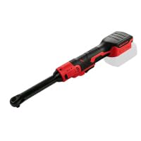 3/8" Extended Cordless Ratchet Wrench Compatible with Milwaukee 18V Battery, 400 RPM 80N.m Electric Ratchet Wrench with 16cm Long Rod and LED Light for Automotive Construction Projects