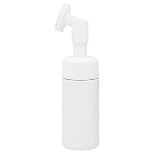 Frasco Pump Espuma 100ml com Escova de Silicone para Limpeza Facial e Skin Care | Massageador Facial | Dispensador de Espuma para Sabonete Líquido | Peles Oleosas e Acneicas