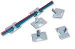 Peco Silver Cable Clips (Self-Adhesive)