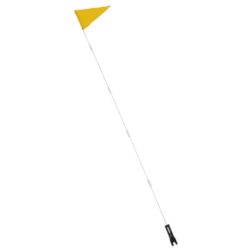 Healeved Kids Bike Flag with Pole Tear Resistant Fiberglass Pvc Yellow
