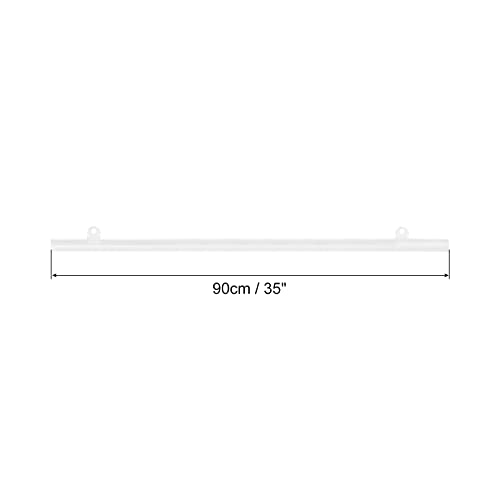 Image of MECCANIXITY PVC Poster Hanger Rail Poster Strip Bar 90cm /35inch Clear with Clips for Poster, Map, 4 Set
