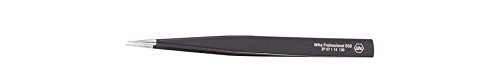 Preisvergleich Produktbild Wiha Präzisionspinzette Professional ESD Typ PSF (32325) 130 mm für empfindliche elektronische Bauteile, Schutz von Komponenten durch elektrostatisch ableitendes Werkzeug, dissipativ, Werkzeug mit Oberflächenwiderstand