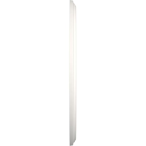Image of Ekena Millwork CMP19BEGBW Berkshire Thermoformed PVC Ceiling Medallion (Fits Canopies up to 8 3 /8 inch), 19 inchOD x 3 1 /2 inchID x 1 inchP, UltraCover Satin Blossom White