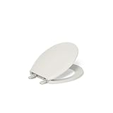 KOHLER K-4662-47 Lustra with Quick Release Hinges Round-Front Toilet Seat, Almond