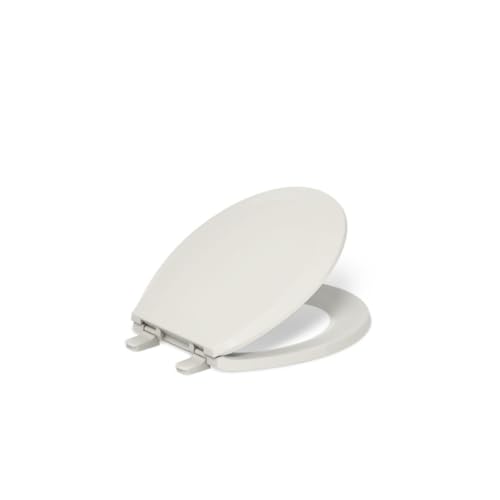 KOHLER K-4662-47 Lustra with Quick Release Hinges Round-Front Toilet Seat, Almond