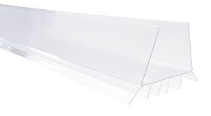 Plastic Easy E-Z Slide on Clear Door Sweep with Draft Stopper Sweep for Doors 1
