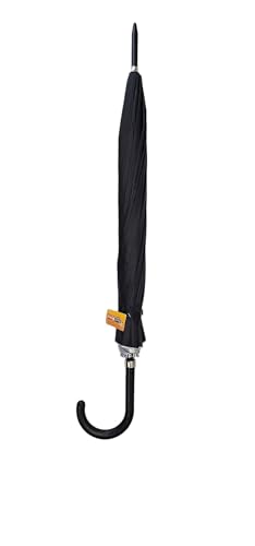 Best House | Large Stick Umbrella | Folded Handle| Windproof | Rain | Umbrella for Men Women (Black)