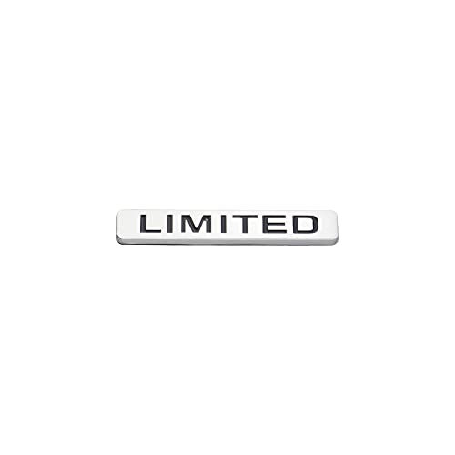 Image of 2Pack Limited Door Trunk Window Emblem Fender Trim 3D Metal Badge Sticker Decal Letter with Adhesive Tape (Silver Black)