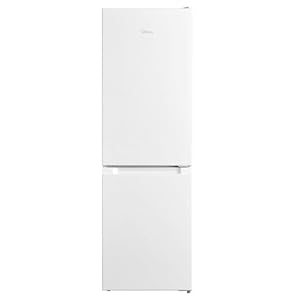 Midea MDRB254FGE01 173L 70/30 Freestanding Fridge Freezer, 120L Fridge, 53L Freezer, Dual Cooling System, 4-Star Freezer Rating, LED Light, 47W x 56.6D x 150H cm, Ideal For Flat/Dorm/Office, White
