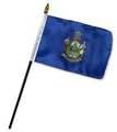 4x6 inch Maine miniature desk flag stick flag