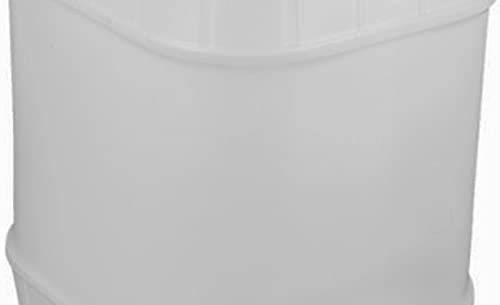5 Gallon Rectangular Closed-Head Plastic Jugs,Screw Cap,Natural #TOP3